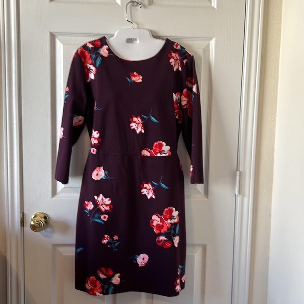 Old Navy Maroon Floral Dress Size Large